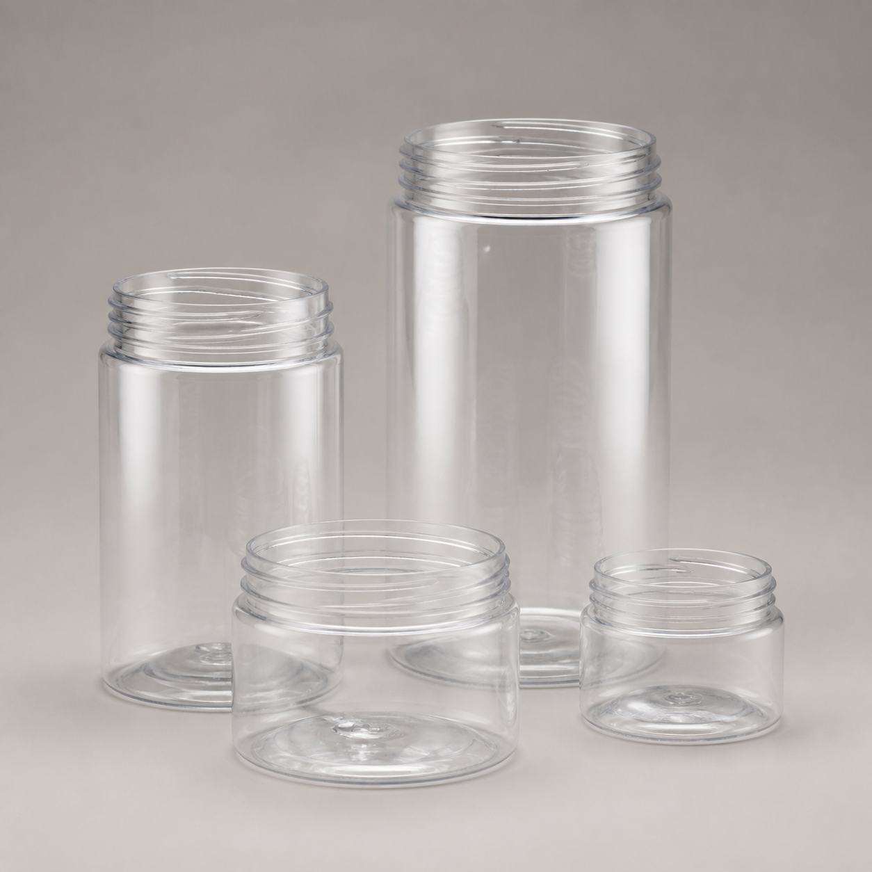 Frasco PET boca ancha · 250–500 ml